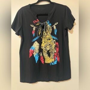 Jessica Simpson Tie Front Leopard Shirt